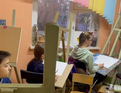 Занятие в ИЗОстудии. Рисунок геометрических тел